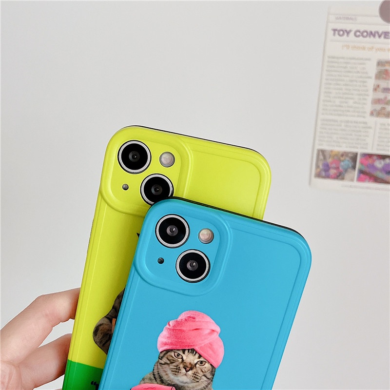 Hoạt Hình Ốp Điện Thoại Mềm Hình Mèo Vui Nhộn Cho iphone15 15pro 15promax 14promax 14 14pro 13 13pro 13promax 12 12pro 12promax 11