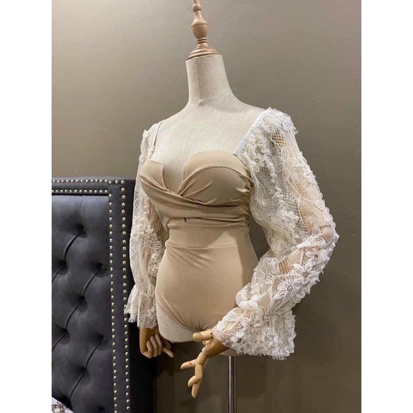 Bikini liền tay ren