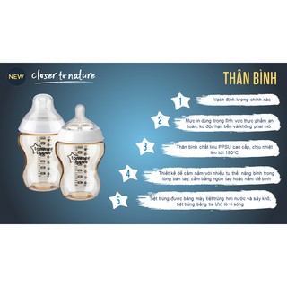 Bình sữa Tommee Tippee Closer to Nature PPSU 260ml