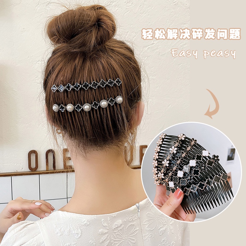 Kẹp tóc hình hoa đính ngọc trai phong cách Hàn Quốc cho nữ