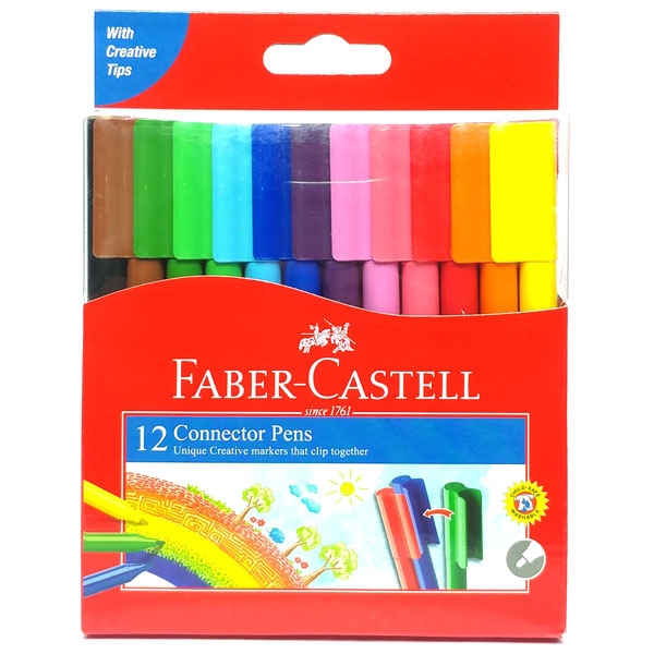 Hộp 12 Bút Lông Màu Connector - Faber-Castell 155570