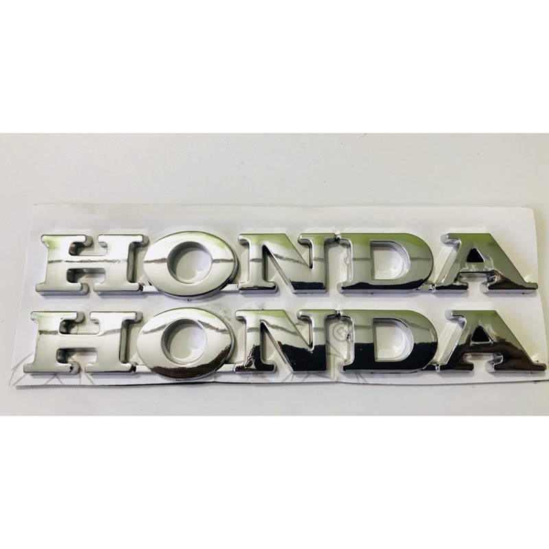 Logo chữ Honda nổi mạ crom (giá 1 cặp)