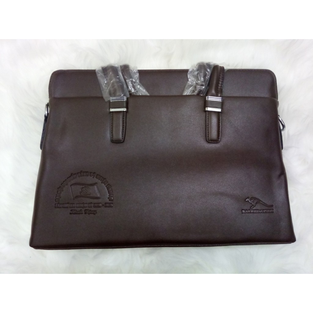 Túi Xách Công Sở 🔴FREESHIP🔴 Cặp da UNISEX 1803 cao cấp có kèm quai đeo, đựng vừa laptop 15 inch - KT: 38 x 31 x7cm | BigBuy360 - bigbuy360.vn