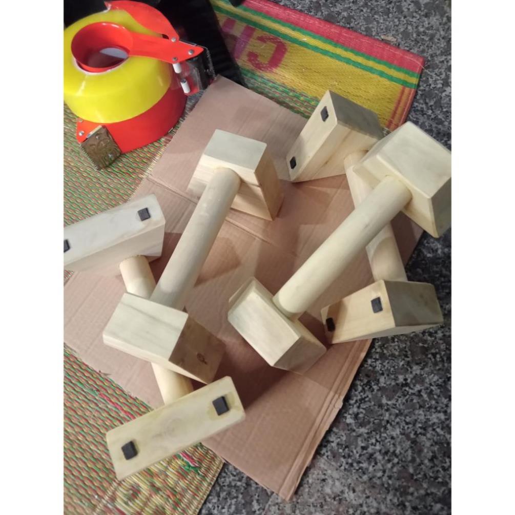 Sỉ  Dụng Cụ Hít Đất gỗ  Parallettes hs