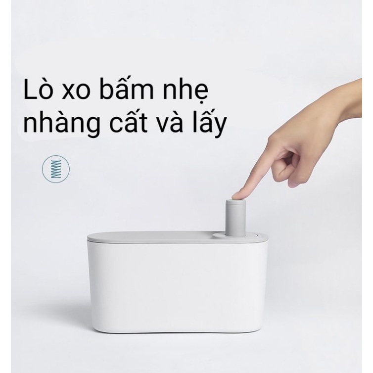 Cây lấy lông chó mèo trên quần áo Pet kit (gồm hộp chứa), cây dính lông vật dụng