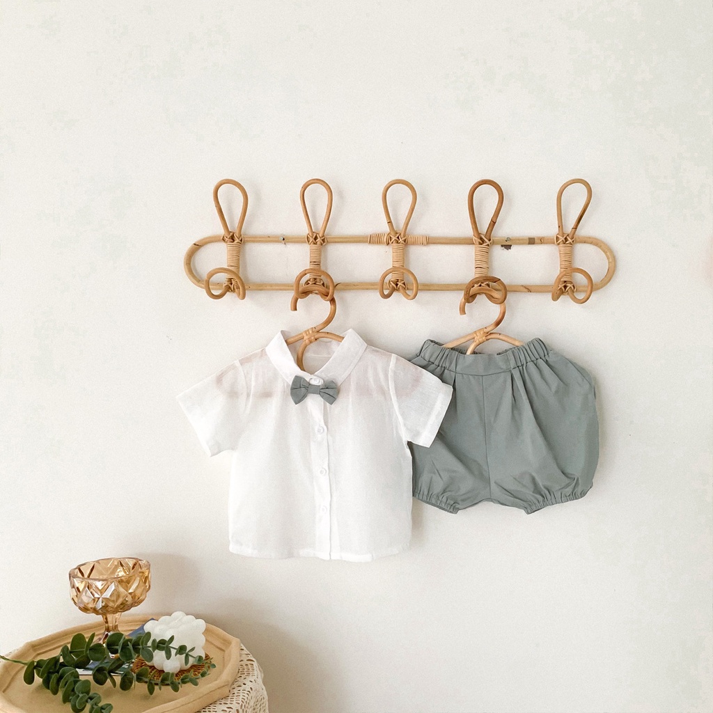 Bộ áo ngắn tay + quần ngắn thời trang cho bé trai