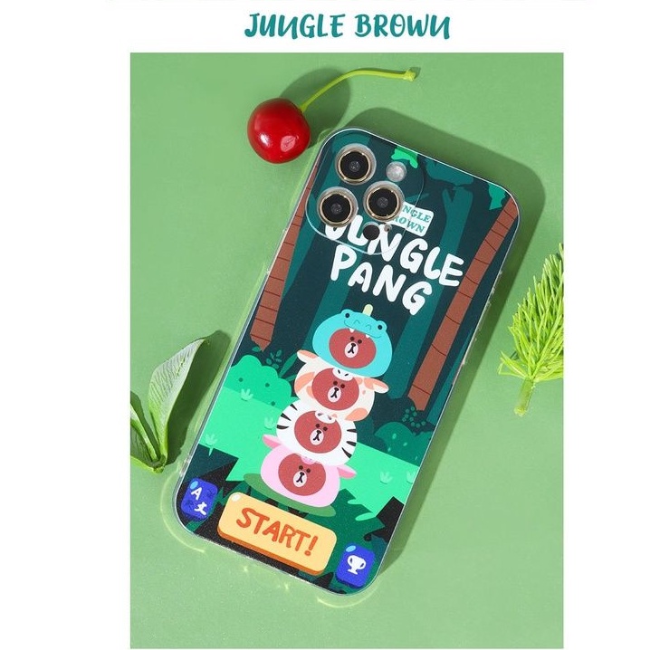 Ốp lưng Iphone Gấu rừng xanh cạnh trong các dòng 7/7plus/8/8plus/x/xr/xs/11/12/pro/max/plus/promax [Tomax Shop]