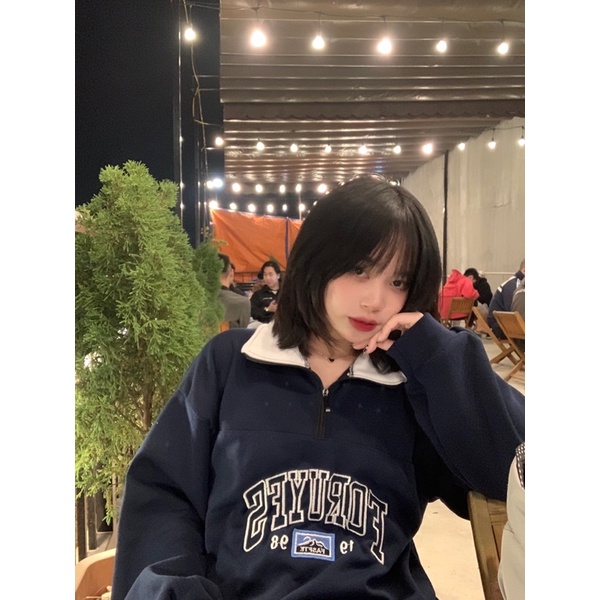 Áo sweater cổ khoá🖤(ảnh tự chụp) | BigBuy360 - bigbuy360.vn