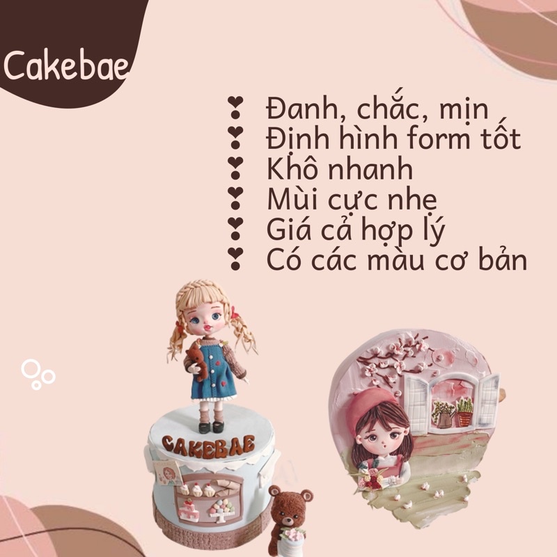Đất sét nhẹ tự khô (100g) -KO ĂN ĐƯỢC - CHUYÊN NẶN HÌNH TRANG TRÍ BÁNH