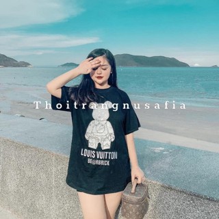Áo thun nữ form rộng / Áo phông form rộng hình gấu LV