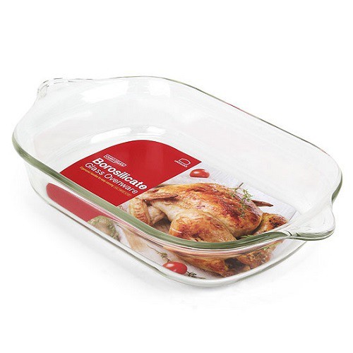 Đĩa thủy tinh chịu nhiệt, khay nướng Lock&Lock Glass Ovenware Chicken LLG582 2000ml