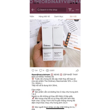 [The Ordinary] Tinh chất Niacinamide 10% + Zinc 1% - Serum Giảm mụn