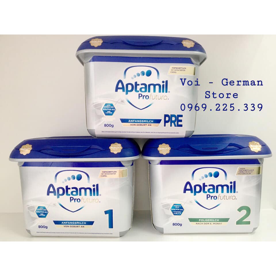 Sữa Aptamil Profutura Bạc số 1, 2, 3  (800g) - Hàng Đức xách tay