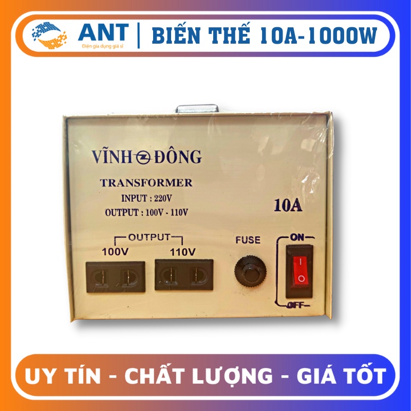 Biến áp 1000w/10A - 1500w/15A đổi nguồn 220V ra 100V - 110V