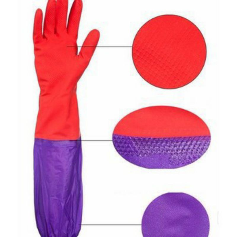 Găng tay cao su lót nỉ Thái Lan