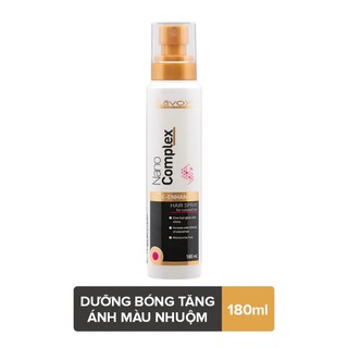 Xịt Dưỡng Bóng Tóc Lavox Nano Complex Shine-Enhancing Hair Spray Tăng Ánh Màu Nhuộm 180ml