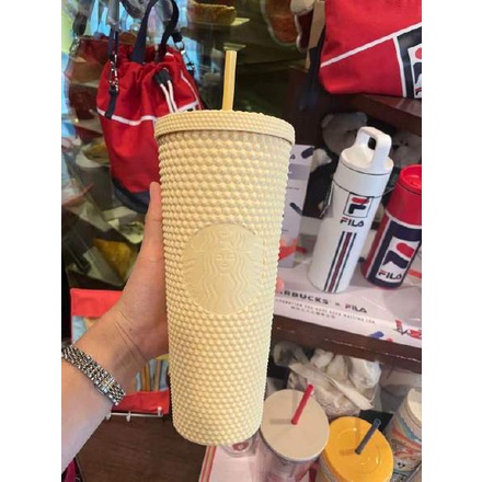 Còn hàng 🔥 chính hãng trong Số lượng có hạn Cốc rơm có thể tái sử dụng của Starbucks Dòng Sầu riêng Frosted Dòng kim cương Studded-cynt