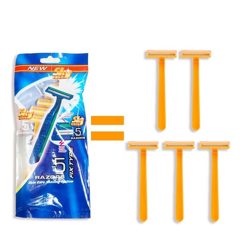 COMBO 5 DAO CẠO RÂU LƯỠI KÉP CÁN VÀNG - DAO CẠO LÔNG NÁCH, LÔNG TAY CHÂN