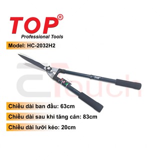 Kéo Cắt Cỏ Hàng Rào TOP Cán Bọc Nhung, Có Tăng Đưa - HC-2032H2