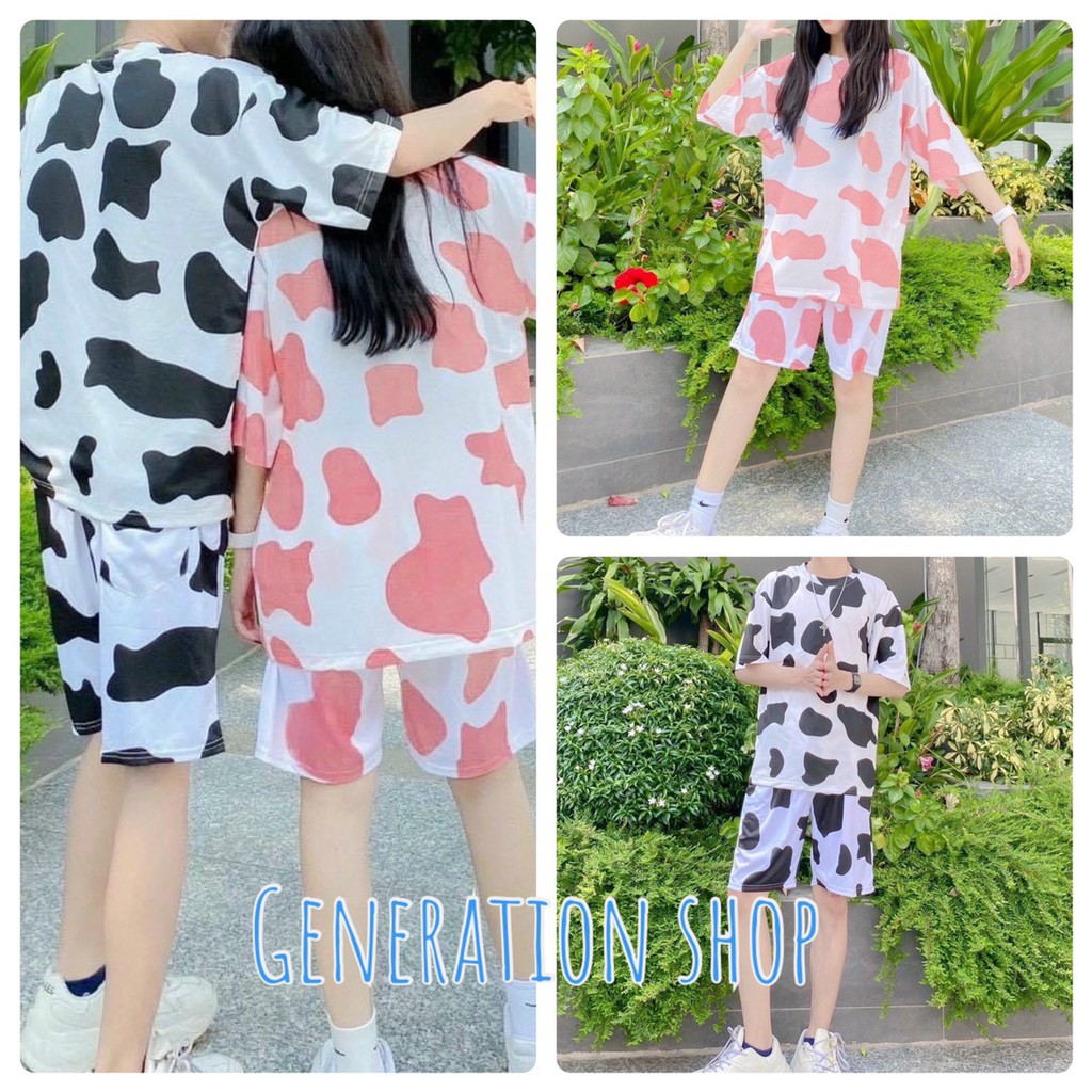 Set bộ BÒ SỮA form rộng dành cho nữ, nam unisex - Video và Ảnh Thật