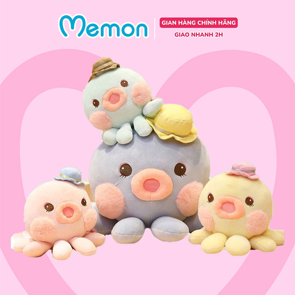 Bạch Tuộc Baby Má Hồng Nhồi Bông Cao Cấp Memon