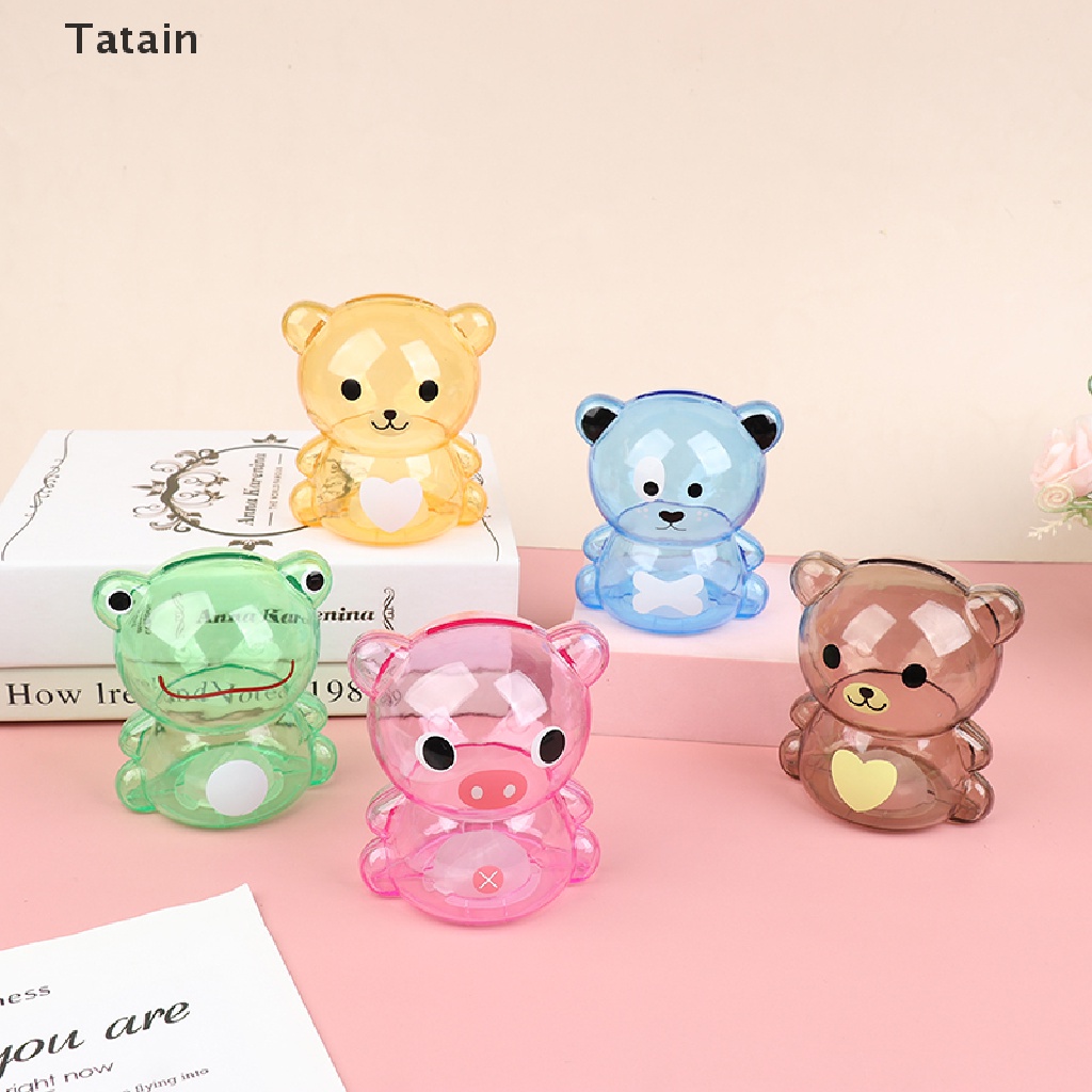 Hộp đựng tiền tiết kiệm hình gấu trong suốt đáng yêu cho bé