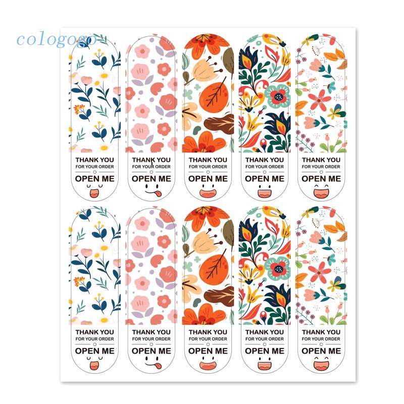 Set 100 Nhãn Dán Hộp Quà Hình Chữ Nhật In Chữ Thank You for Your Order
