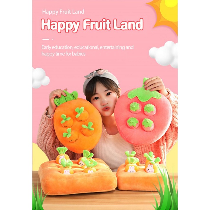 Cà Rốt / Dâu Tây / Cây Nấm Nhồi Bông Đồ Chơi Tương Tác Cho Bé