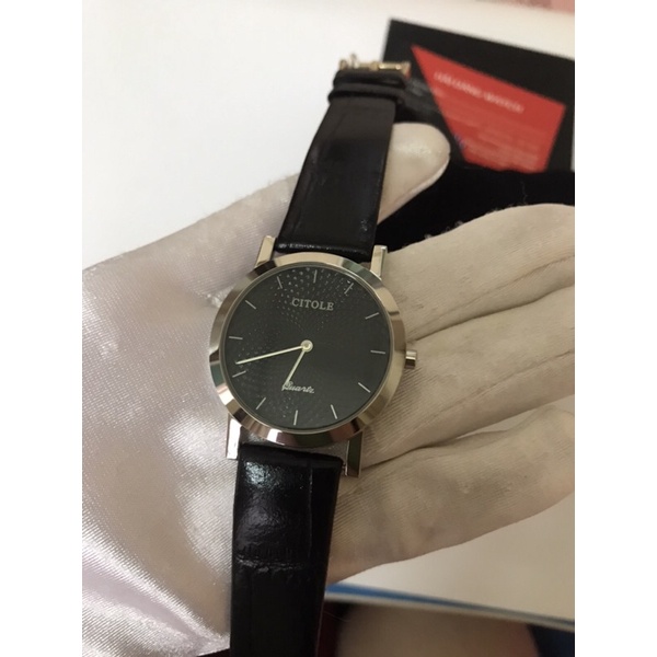 Đồng hồ nam nữ citole  dây da ct5090td chính hãng