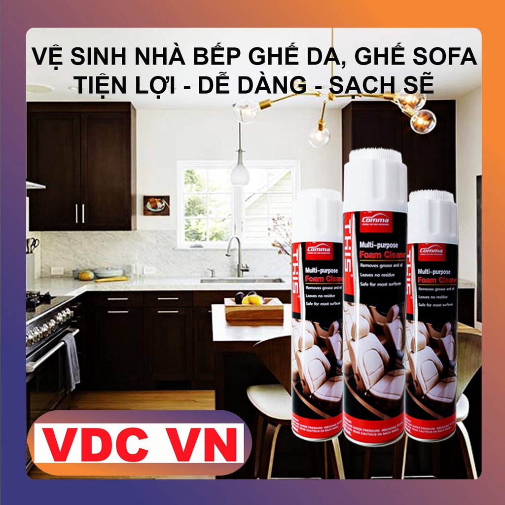 [ SIÊU SẠCH ] Chai xịt vệ sinh nội thất ô tô, Chất tẩy vệ sinh ghế da, Vệ sinh ghế nỉ, ghế vải, ghế Sofa foam cleaner