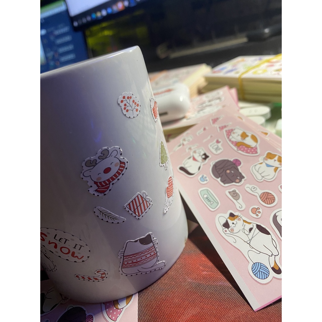 Set Sticker hình dán siêu đẹp- trang trí điện thoại -máy tính-tai nghe