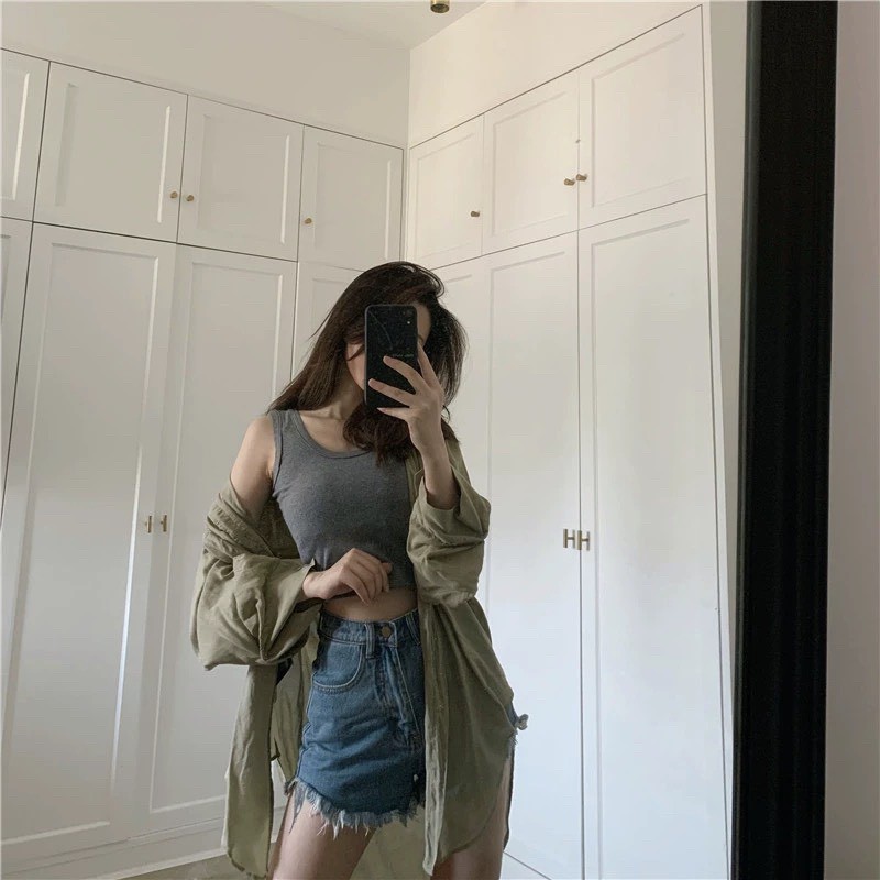 [Mã FAMAYWA giảm 10K đơn 50K] Áo Croptop Nữ ⚡FREESHIP50K⚡ Áo Ba Lỗ Tanktop Chất Cotton Kiểu Ôm Vải Co Dãn Sexy Quyến Rũ