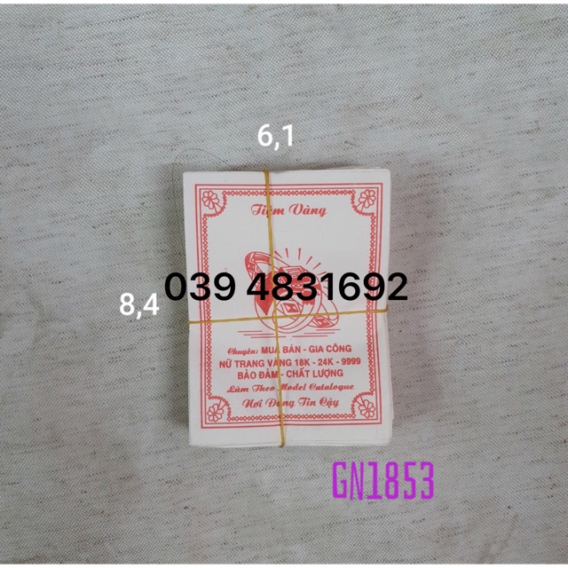 Túi giấy đựng nhẫn vàng, dây chuyền, vòng, kiềng tay