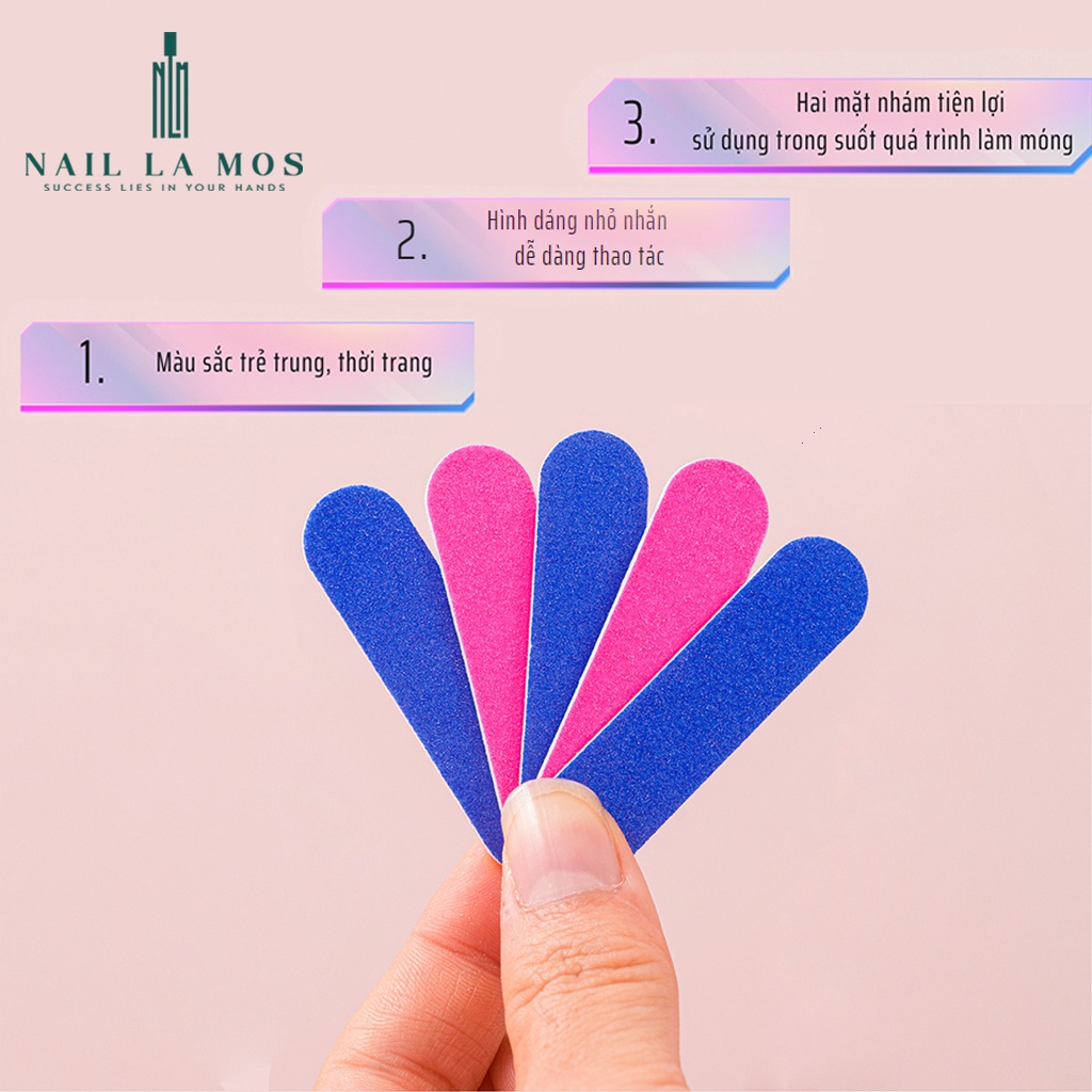 Dũa móng tay mini - Dũa mini hai mặt nhám tiện lợi, giá tốt dùng trong Nailbox (lẻ 1 chiếc)