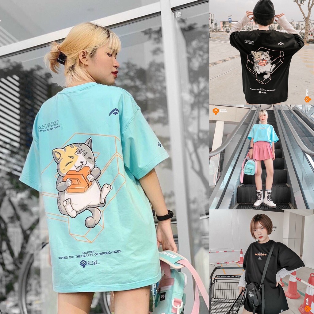 Áo Thun Tay Lỡ Unisex - Áo Thun Nam Nữ Form Rộng MAFDET 2 Màu Siêu Hot - LP.STORE | BigBuy360 - bigbuy360.vn