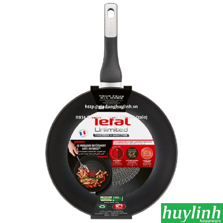 Chảo chiên sâu lòng đáy từ Tefal Unlimited G2551902 - 28cm - Made in Pháp