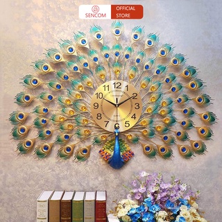 Đồng hồ treo tường phòng khách độc đáo SENCOM trang trí decor phong cách Bắc Âu - A952
