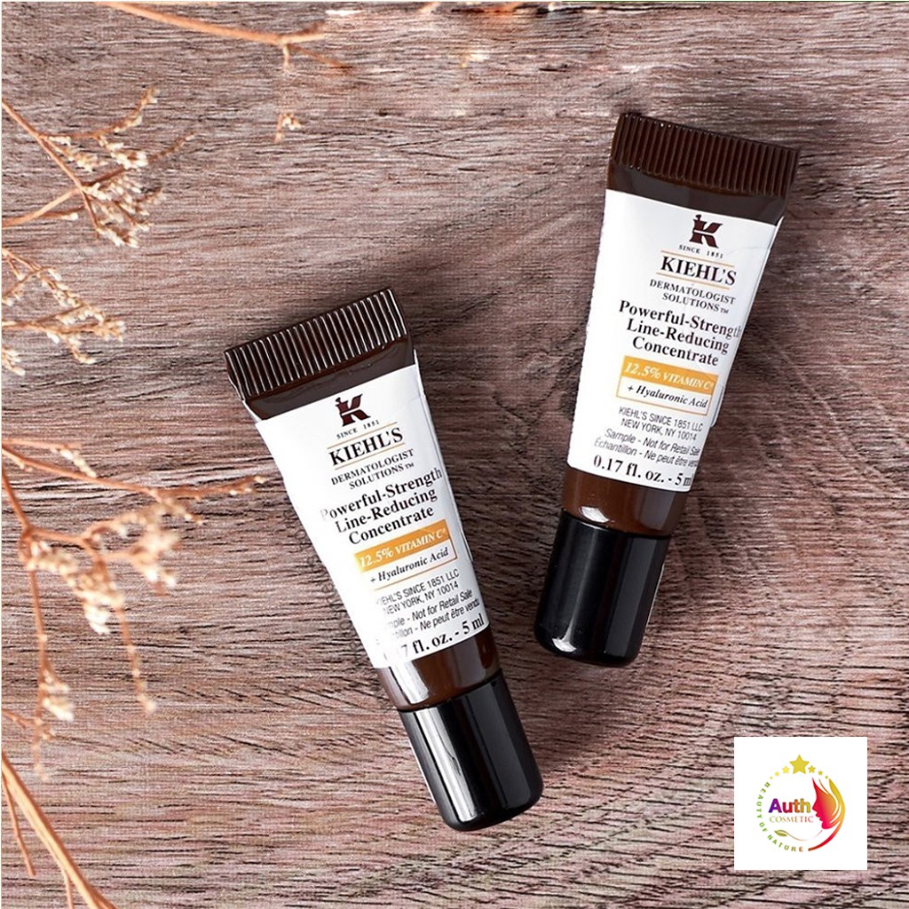 Serum chống lão hoá sáng da Vitamin C Kiehls Powerful-Strength Line-Reducing Concentrate 5ml Giảm Nếp Nhăn săn chắc