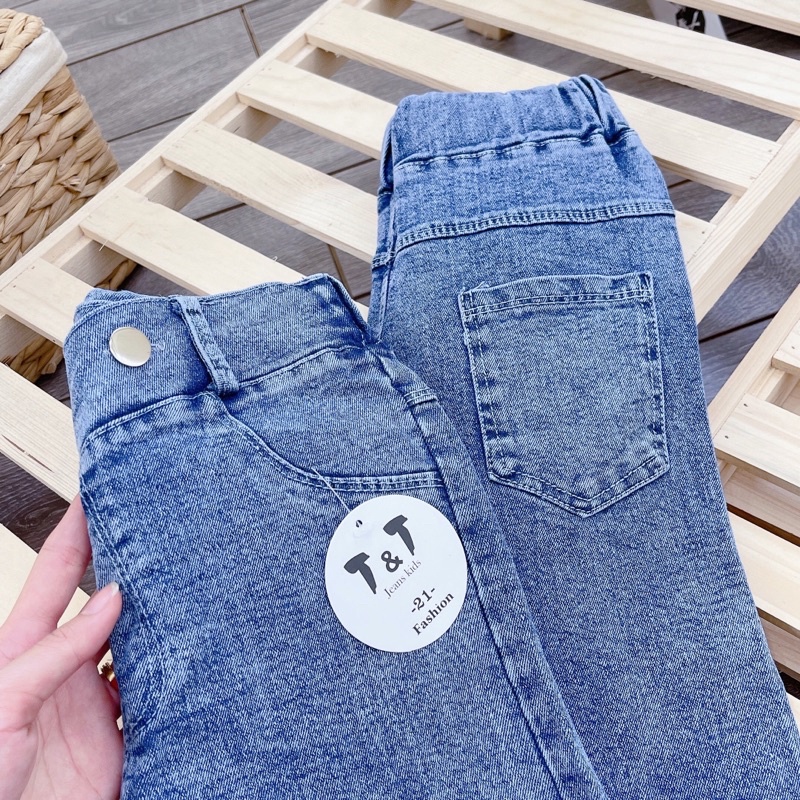 Quần jeans xuông rách sành điệu cho bé gái - QJXR