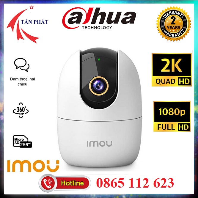 Camera Wifi IMOU Trong Nhà A22EP 2M 1080P, A42P 4M 2K, A43P Ranger 2 SE, Xoay 360, Chính Hãng - Bảo Hành 24TH