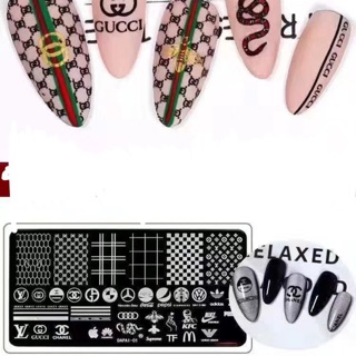 Khuôn in hoa văn thương hiệu in móng tay Kim loại s nail