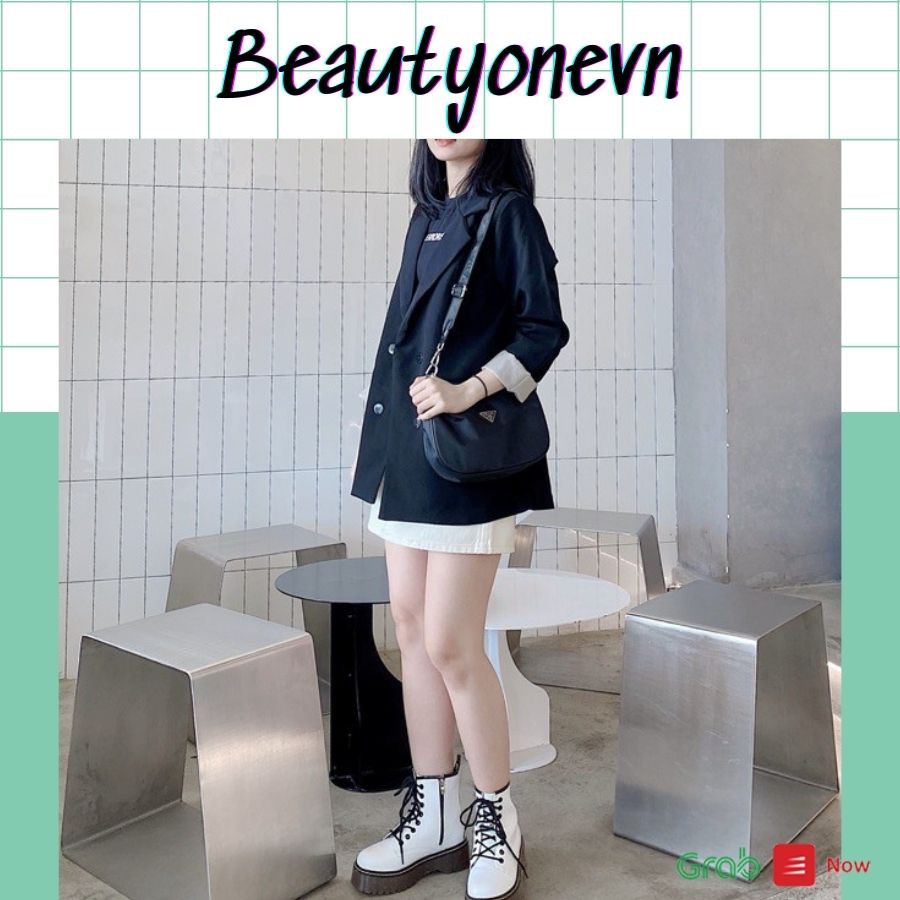 ÁO BLAZER TRƠN HÀN QUỐC 2 LỚP TÚI NẮP (ảnh thật/sẵn/có video).