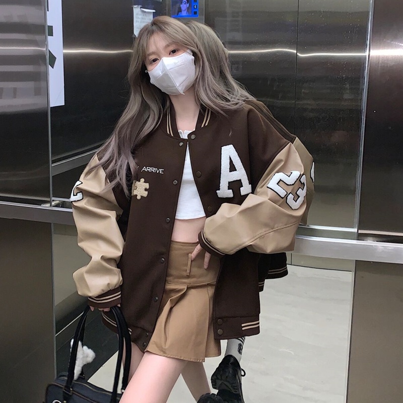 ÁO KHOÁC BOMBER MÀU NÂU COFFEE