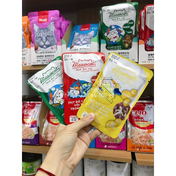 COMBO 24 GÓI PATE CHO MÈO MIX VỊ (joyneco, meowcat, ciao, nekko, happy, snappy)