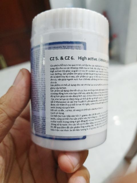 KHOÁNG CHẤT HIGH ACTIVE 100G CZ5 CZ6 CHO CÁ LA HÁN