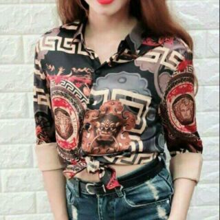 Áo sơmi lụa nữ nam 3d