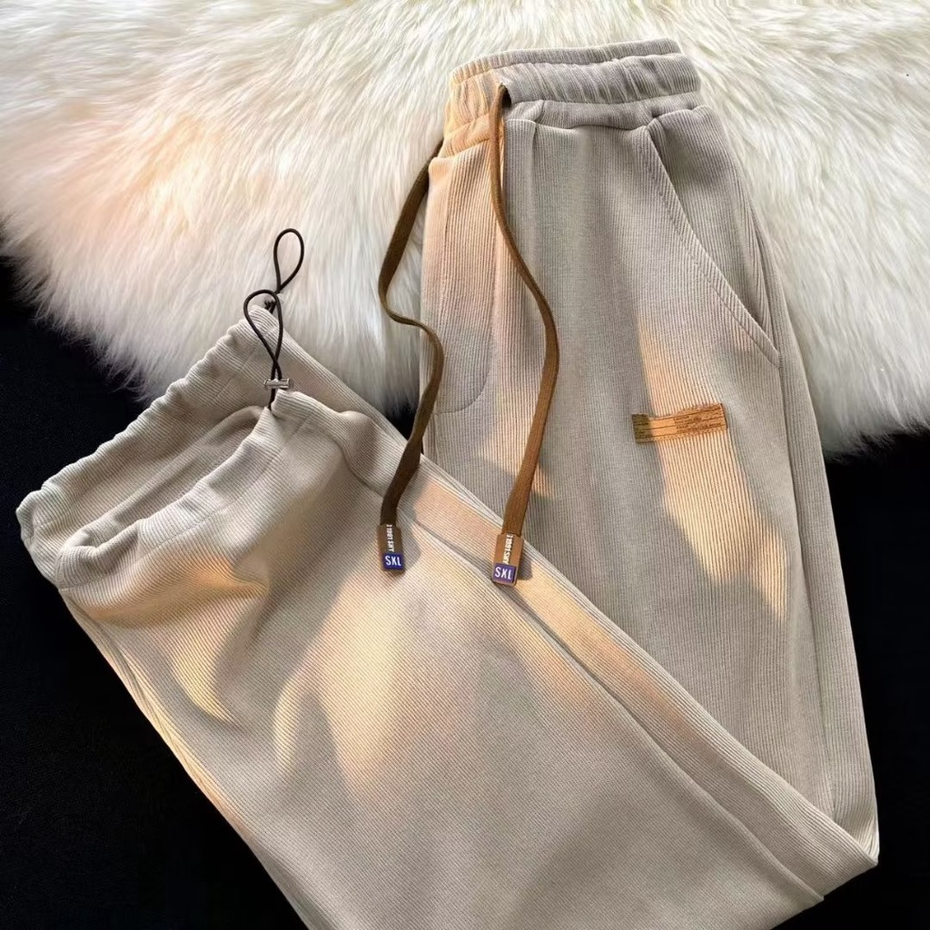【S-5XL】Quần ống rộng Màu Trơn Thời Trang Hàn Quốc Cho Nam quần ống rộng nữ quần ống rộng chất lượng cao quần baggy nam