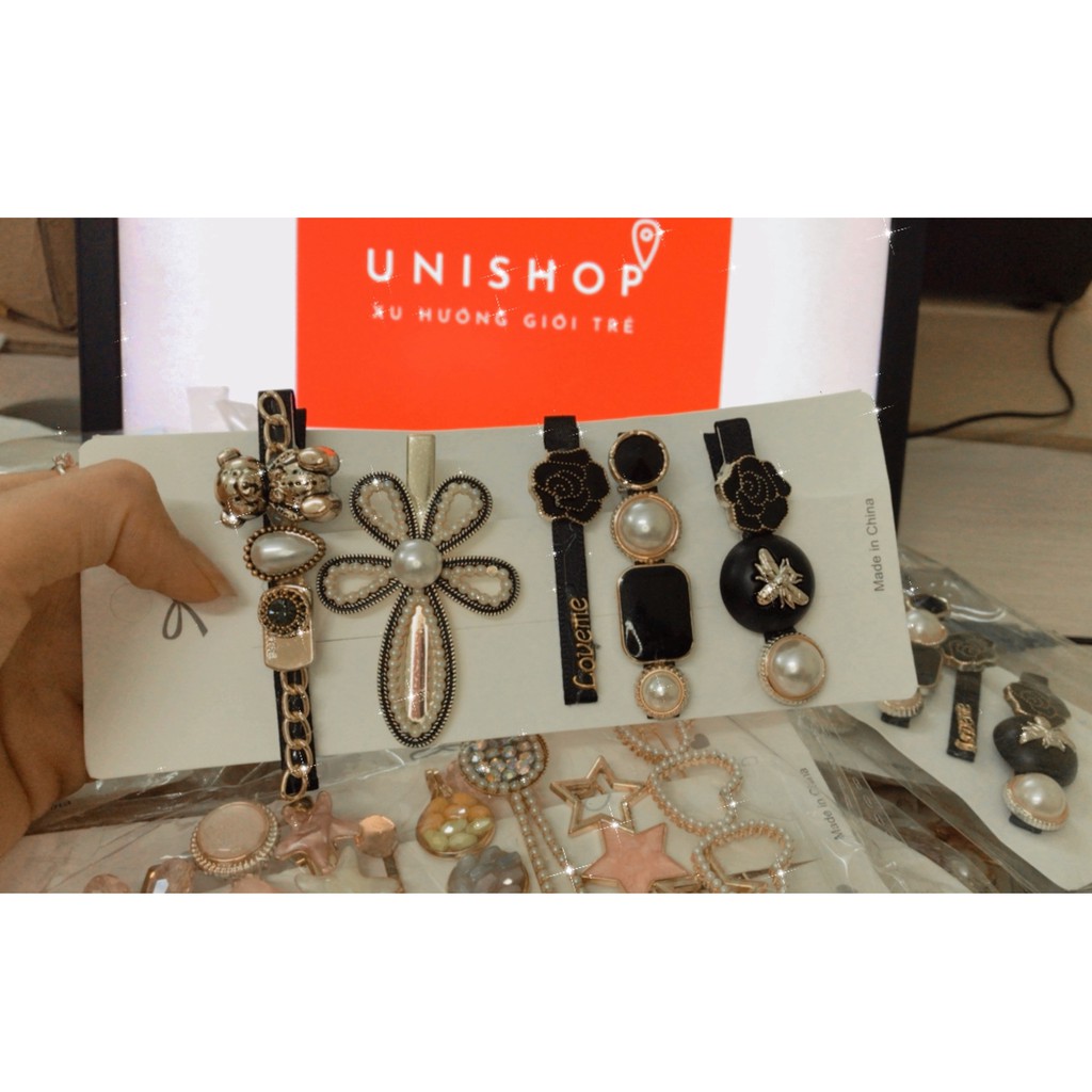 Set 5 kẹp tóc phong cách Hàn Quốc sang trọng - Uni Shop