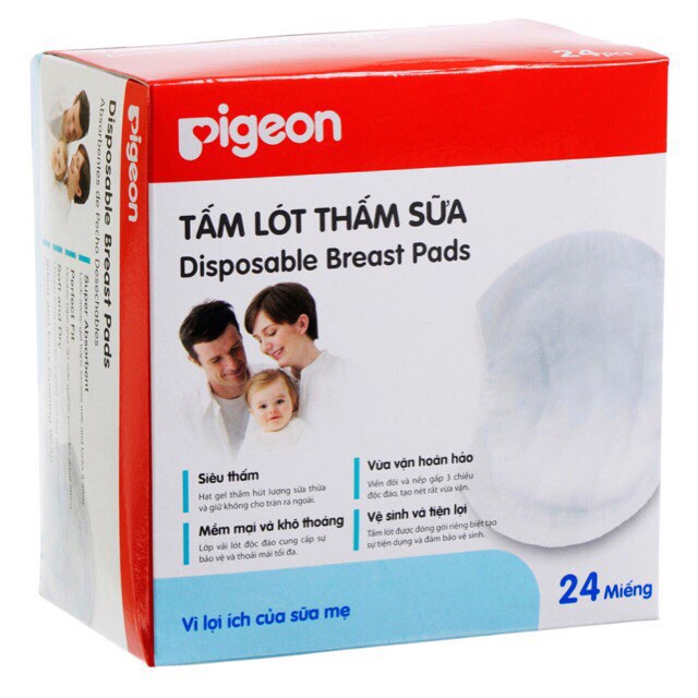 Miếng Lót Thấm Sữa Pigeon 24 miếng Siêu Mềm, Thấm Hút Tốt Thị Nắng Store