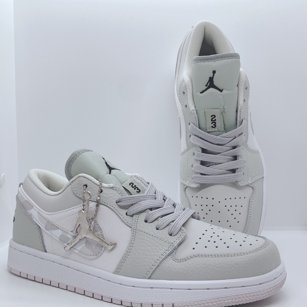 [Full Box] Giày thể thao nam nữ Sneaker Air Jordan 1 Cổ Thấp Trắng Camo Chuẩn Full Size Hot Trend 2021 | BigBuy360 - bigbuy360.vn